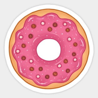 Pink Donut and Chocolate Pearls Sticker